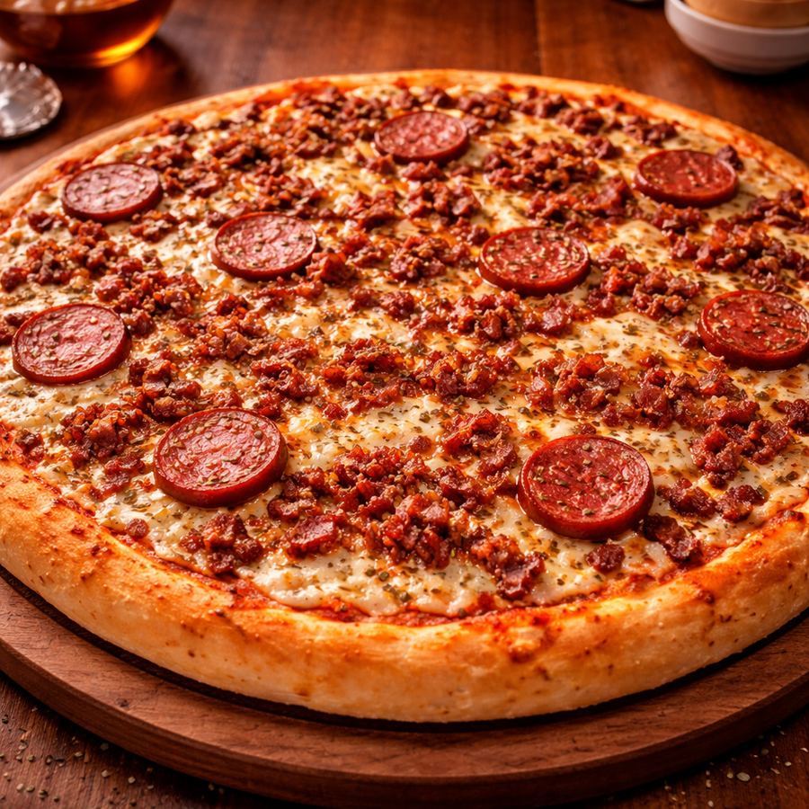 Pizza Tradicional Calabresa Grill & Bacon (Grande)