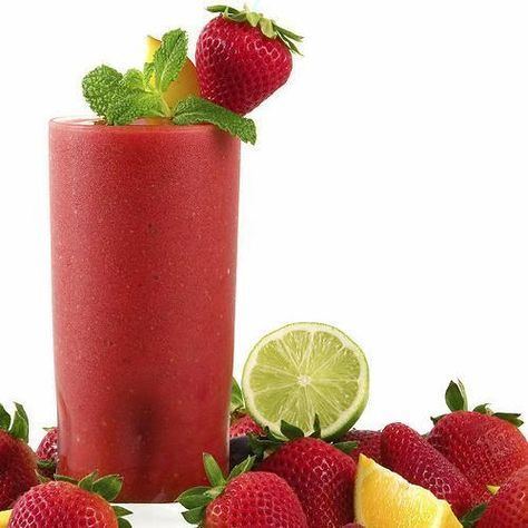 Suco Morango & Limão (da fruta).